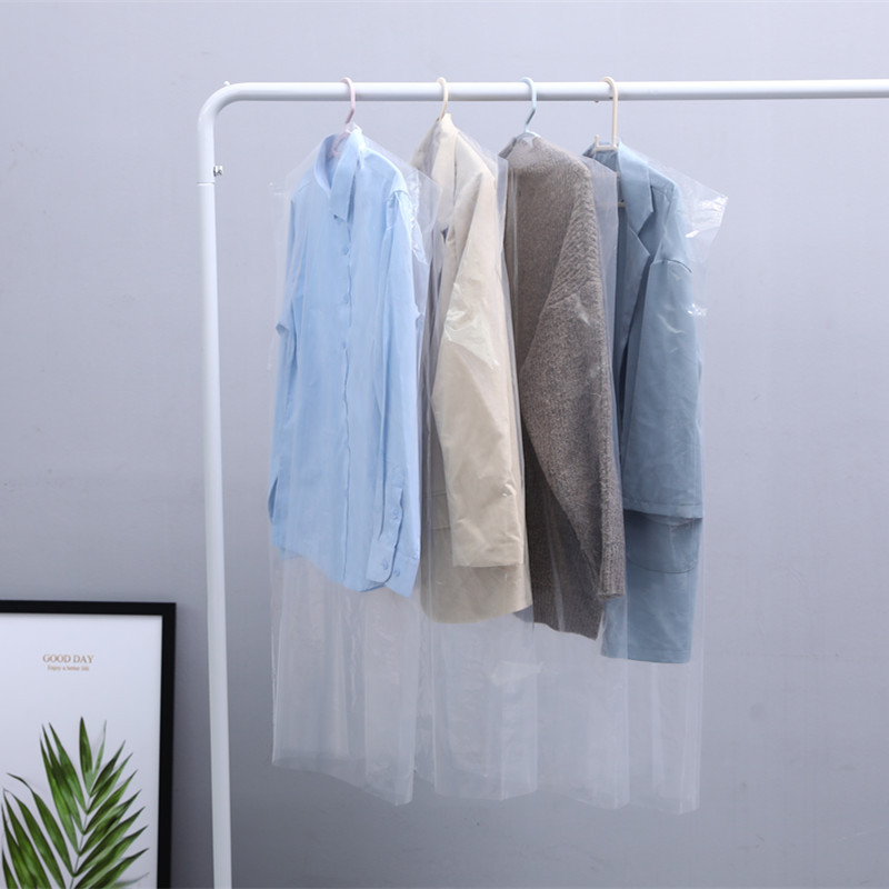 Transparent dust bag Dry cleaner disposable clothes dust cover suit hanging bag clothing plastic bag full figure