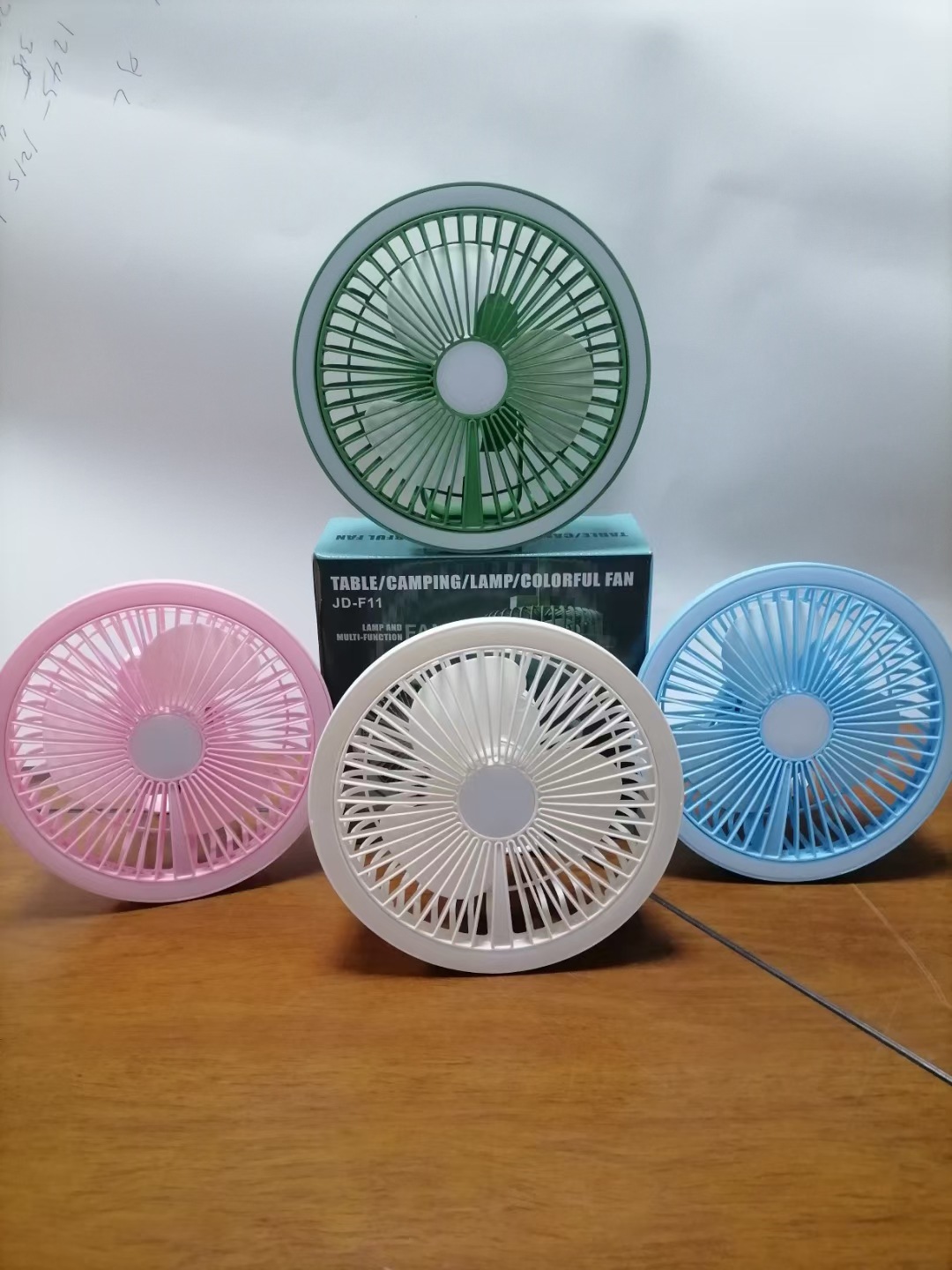 Desktop fill light stand fan, color light night light fan, camping colorful table lamp fan, mini USB pic 8