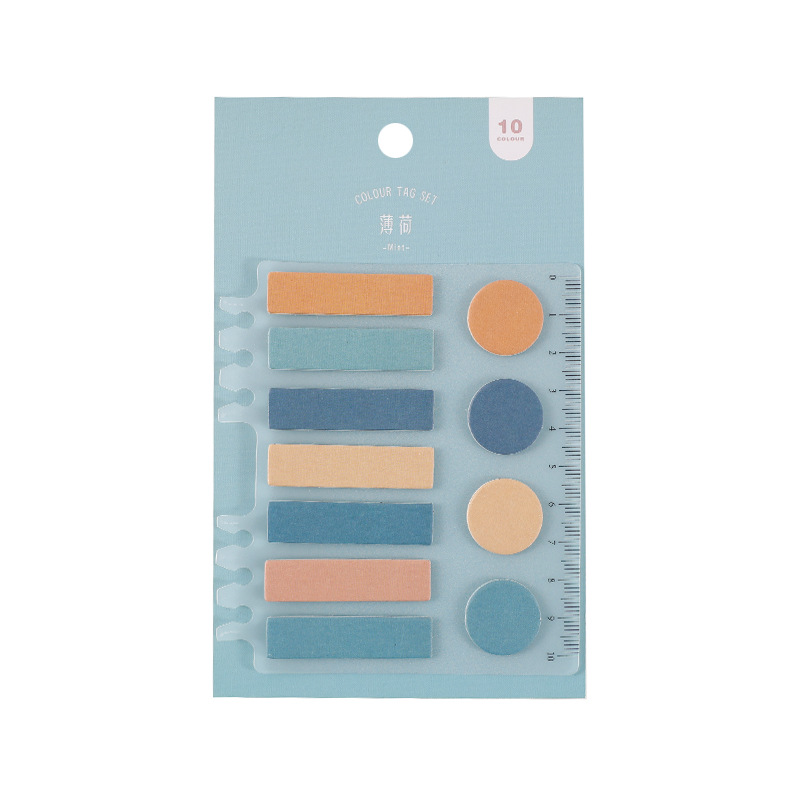 Pie Pie binders Sticky Notes Morandi Salt Gradient Index Label Solid Color Base label sticker Item Picture