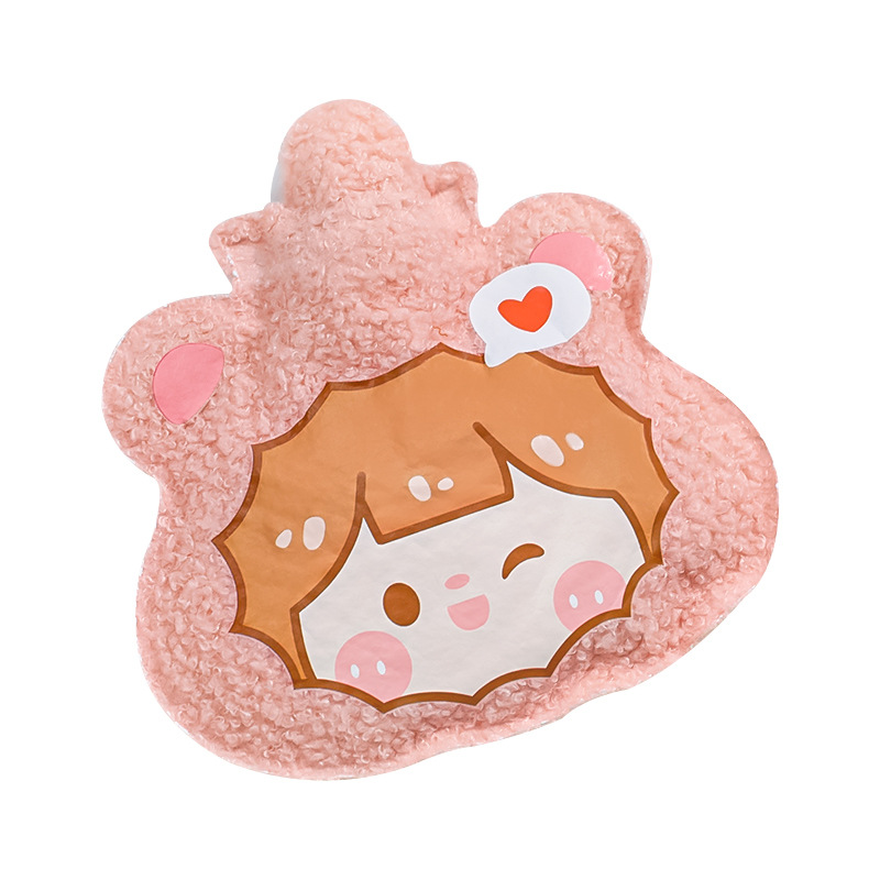 Instagram cute plush water injection warm bag Children's cartoon hand warmer mini hot water bag shaped warm baby Item Picture
