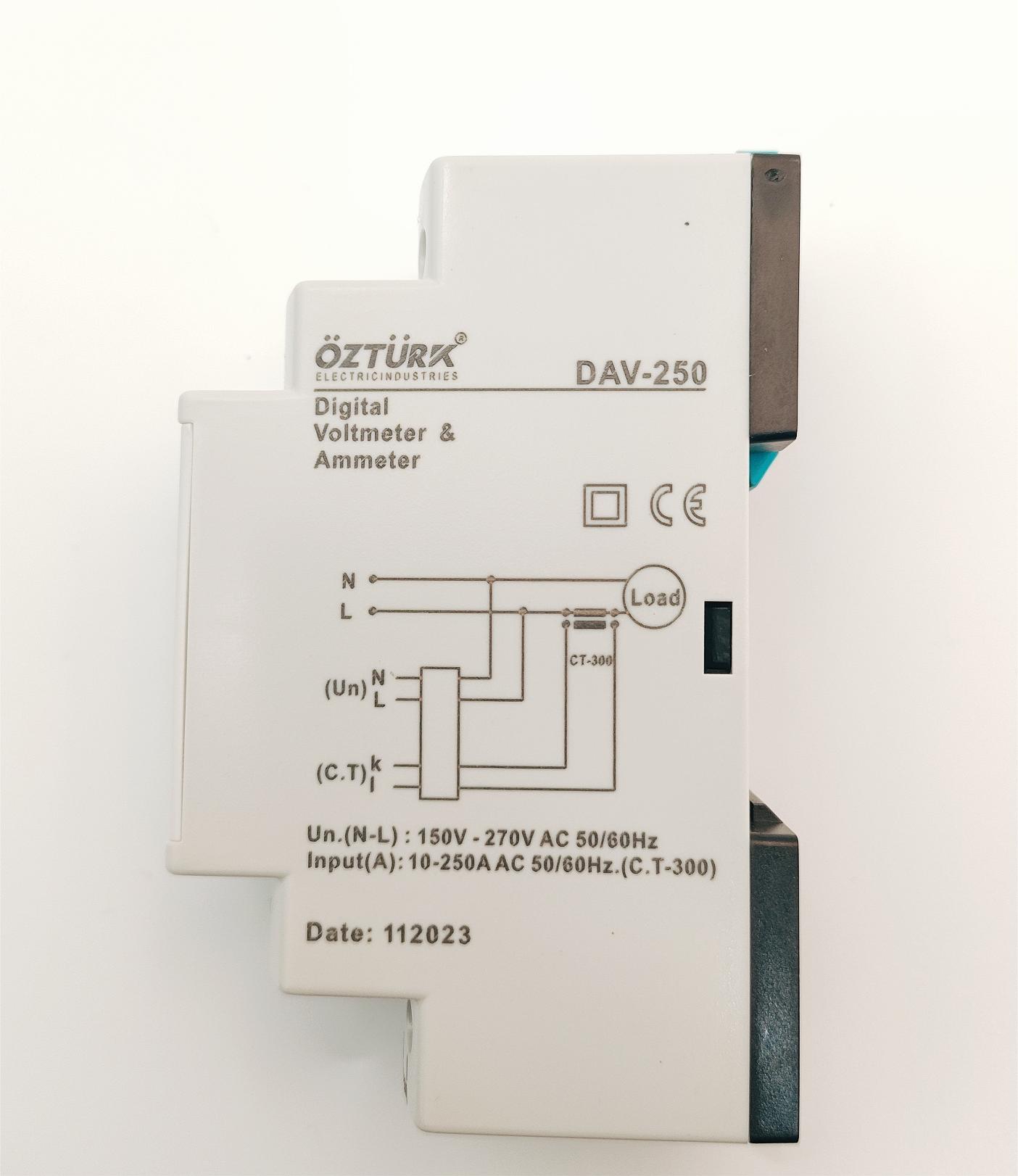 OZTUTK electricity meter, voltmeter and ammeter DAV-250 details Picture