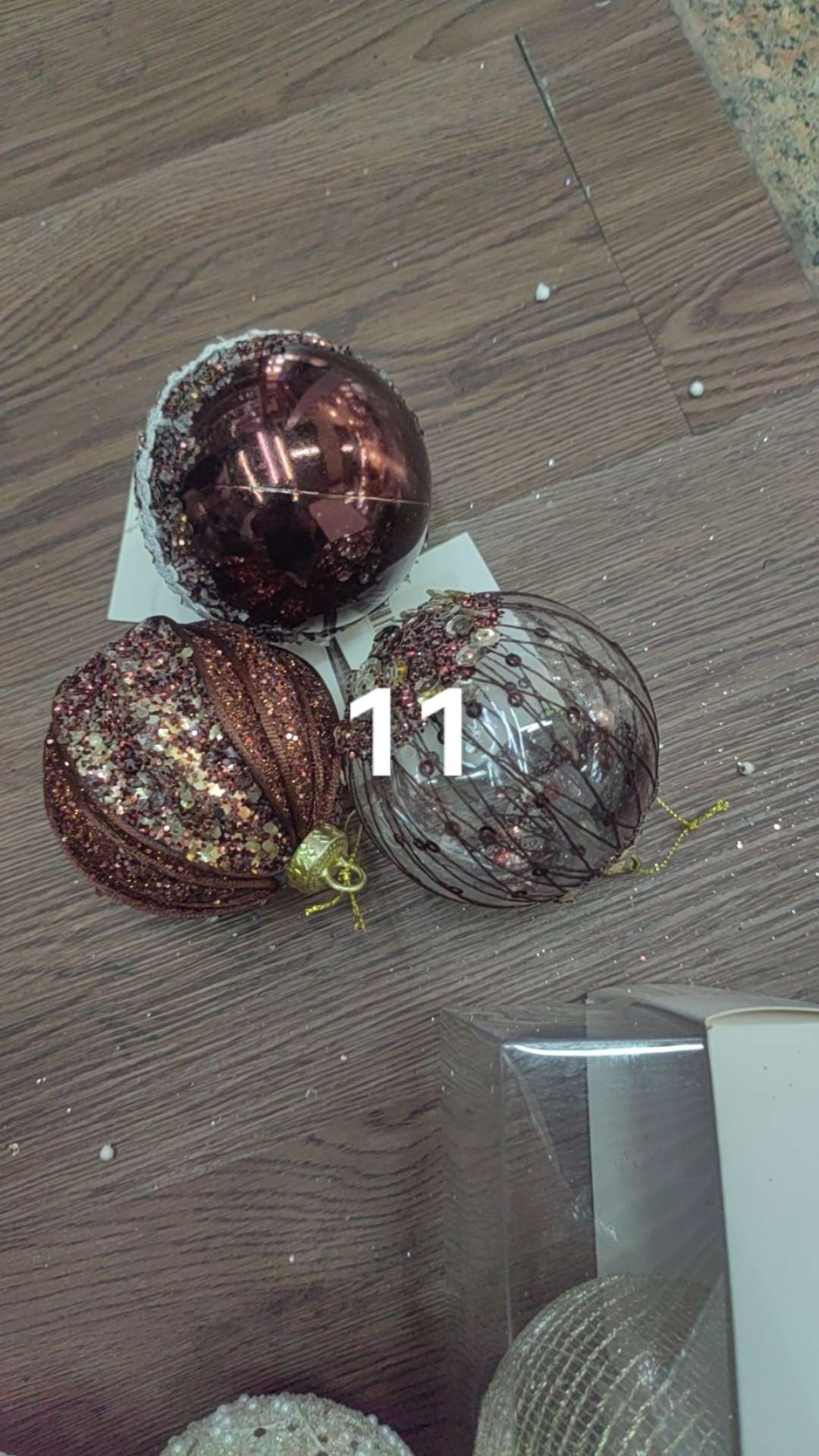 Christmas ball rose gold combination