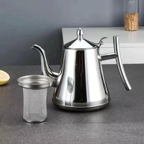 DF99226 Stainless steel Kase kettle Stainless steel kettle Thickened stainless steel Kase kettle Flat kettle with strainer teapot Coffee kettle Cold kettle DF TRADING HOUSE