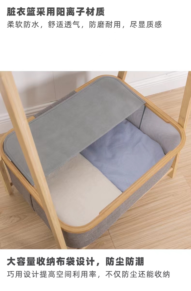Floor-standing clothes drying rack, bedroom hanging rack, modern internet-famous household coat rack, simple balcony storage rack pic 9
