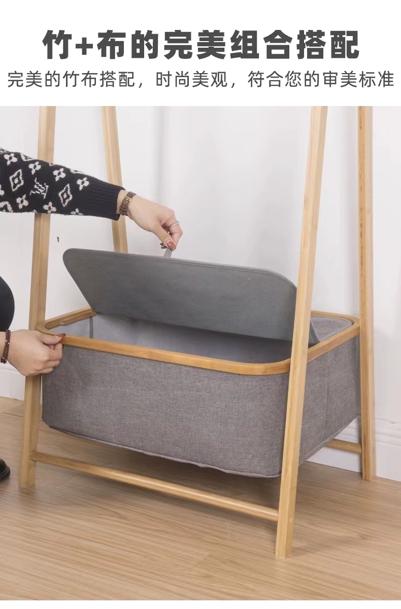 Floor-standing clothes drying rack, bedroom hanging rack, modern internet-famous household coat rack, simple balcony storage rack pic 6