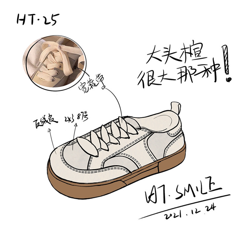 女鞋/小红书/休闲鞋/鞋子/复古女鞋/微博种草/鞋/原创设计/白鹿国货产品图