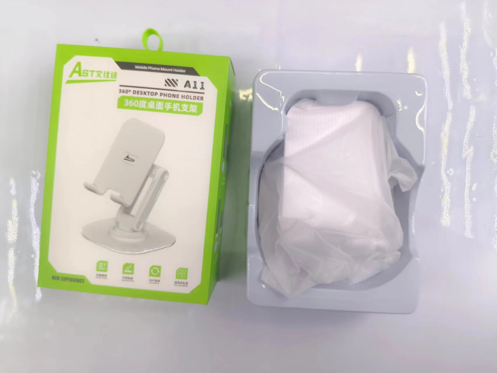 A11 Rotate desktop phone stand 360 degrees Specification drawing