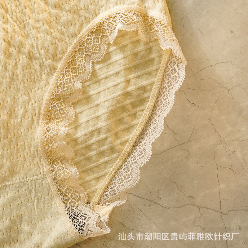 Japanese seamless panties Bubble high elastic seamless cotton file breathable mid waist lift comfortable bow briefs for women Application Scenario