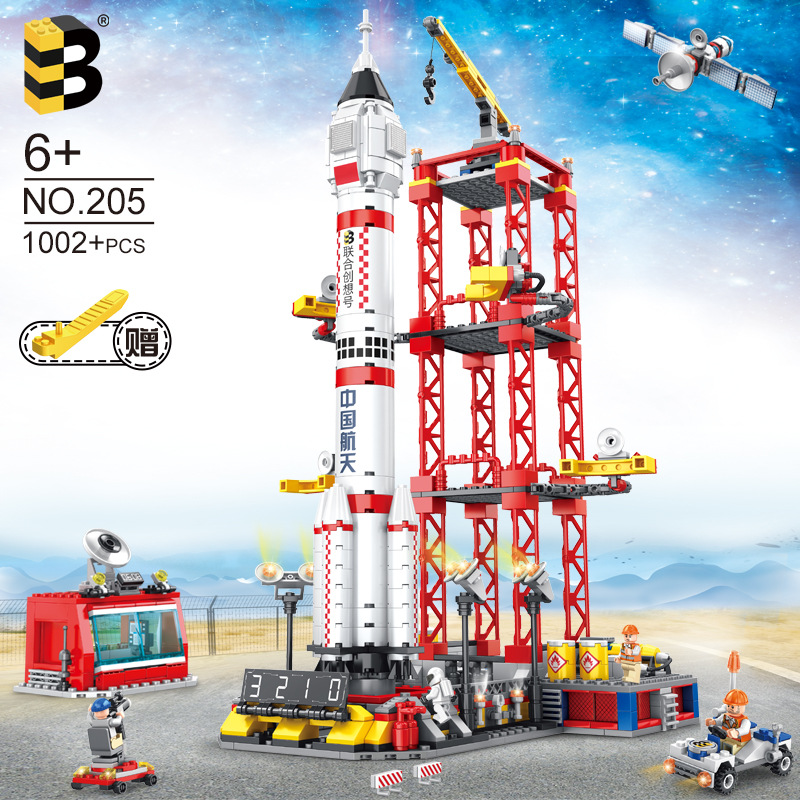 Wholesale compatible LEGO Rocket military children's Puzzle assembly insert small particle blocks boy toy birthday gift details Picture