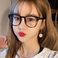 防蓝光眼镜框网红时尚米钉平光镜 可配近视韩版素颜眼镜图