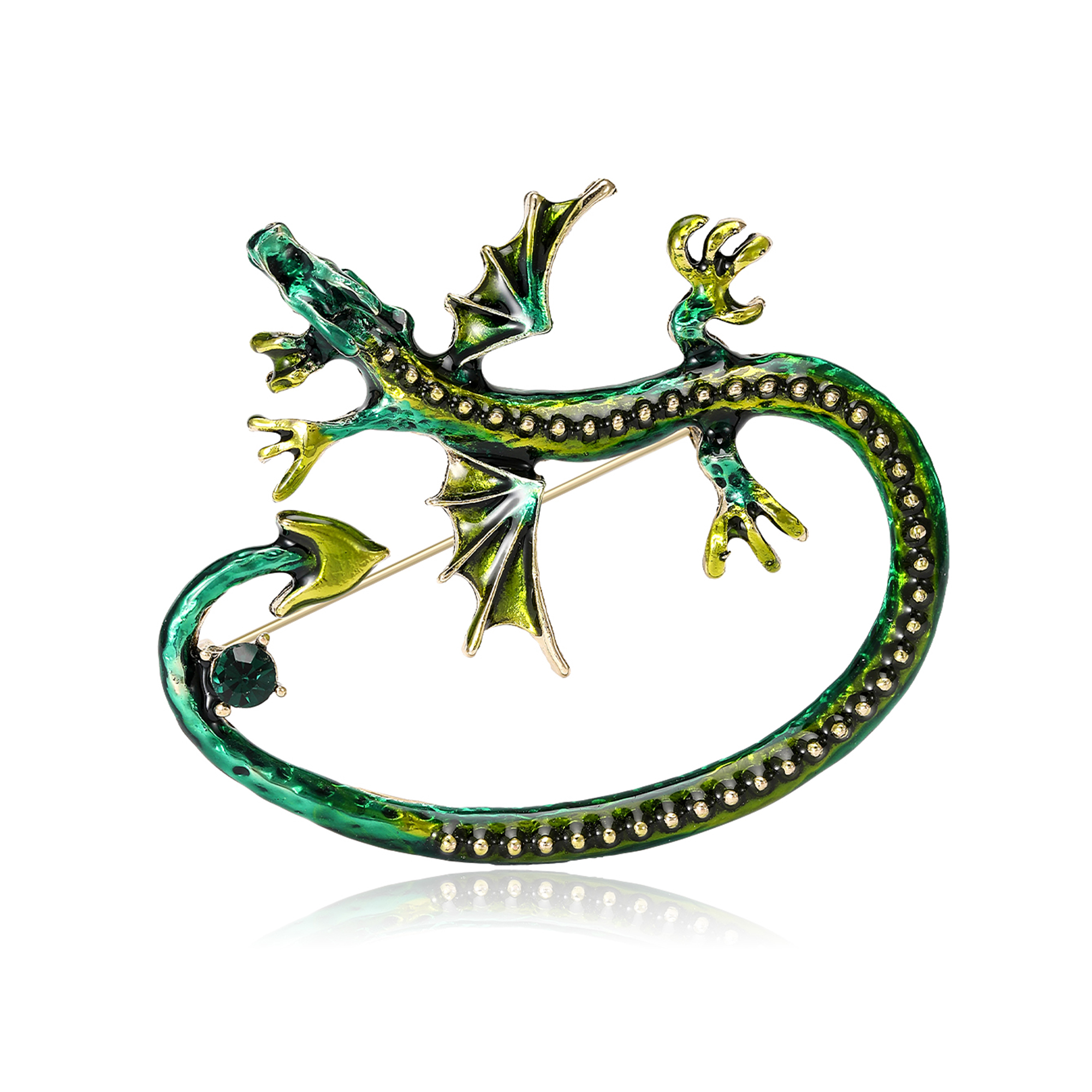Ziyang Accessories 2023 New Chinese-style oil-drop Long Tail Dragon brooch, high-end women's personalized and fashionable brooch, elegant brooch, coat cardigan with accessories Factory direct sales Item Picture