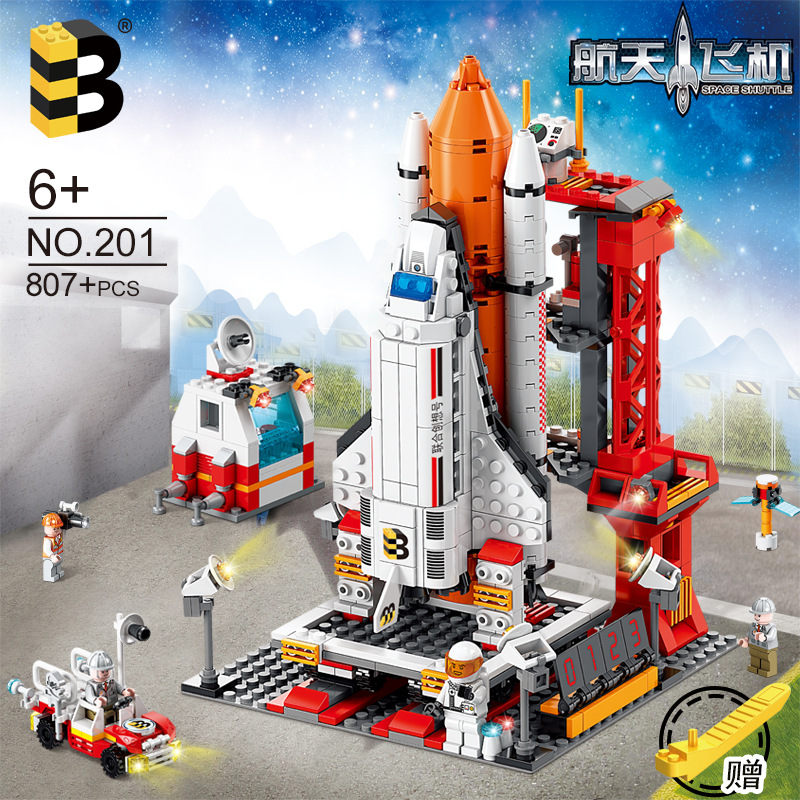Wholesale compatible LEGO Rocket military children's Puzzle assembly insert small particle blocks boy toy birthday gift full figure