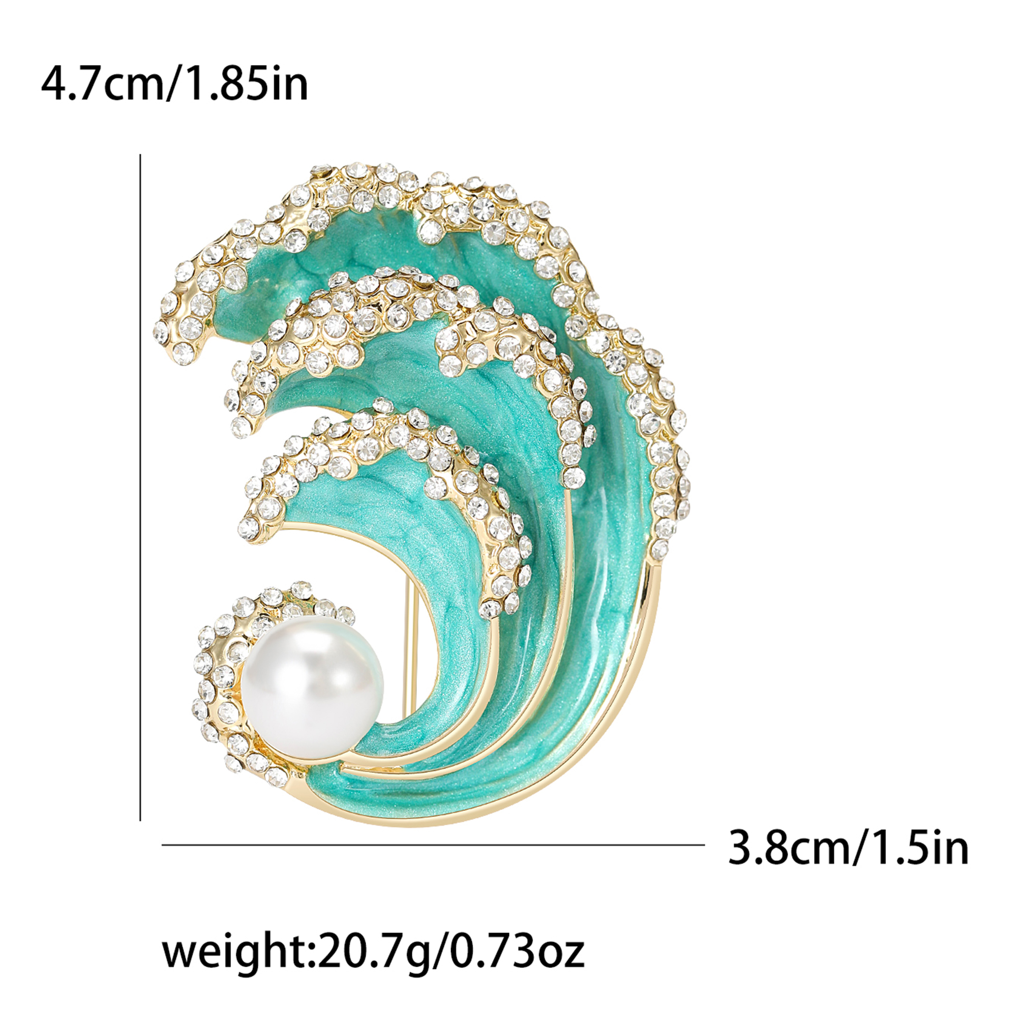 Ziyang Accessories 2023 New Chinese-style oil-drip wave brooch, high-end women's personalized and fashionable brooch, elegant brooch, coat cardigan, accessories Factory direct sales Application Scenario