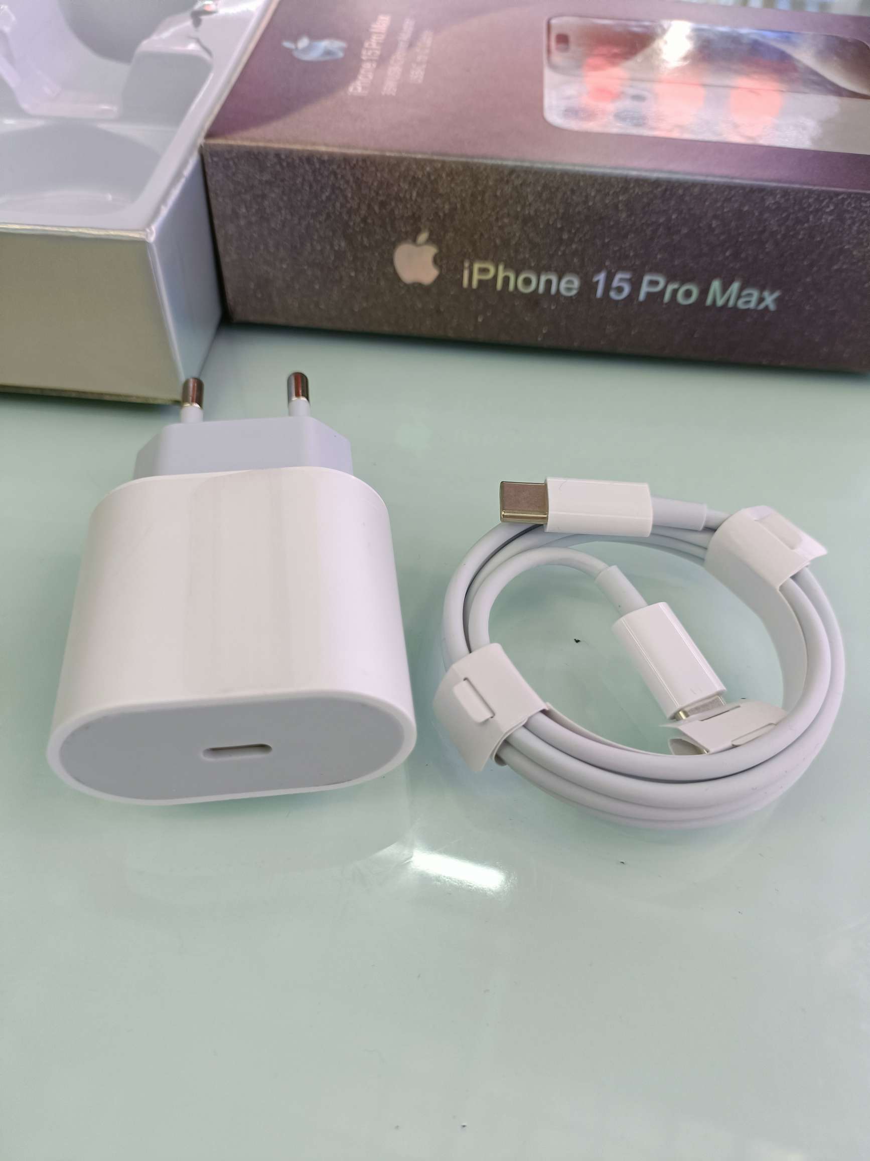 Apple 15 charging head data cable set charger cable Dual-head Type-C cable Specification drawing