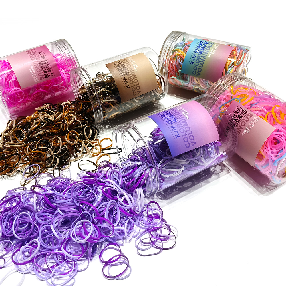 Xjm Super Value Elastic Barrel Rubber Band Upgrade Thickened Disposable Rubber Band Children's Small Rubber Band Hair Accessories