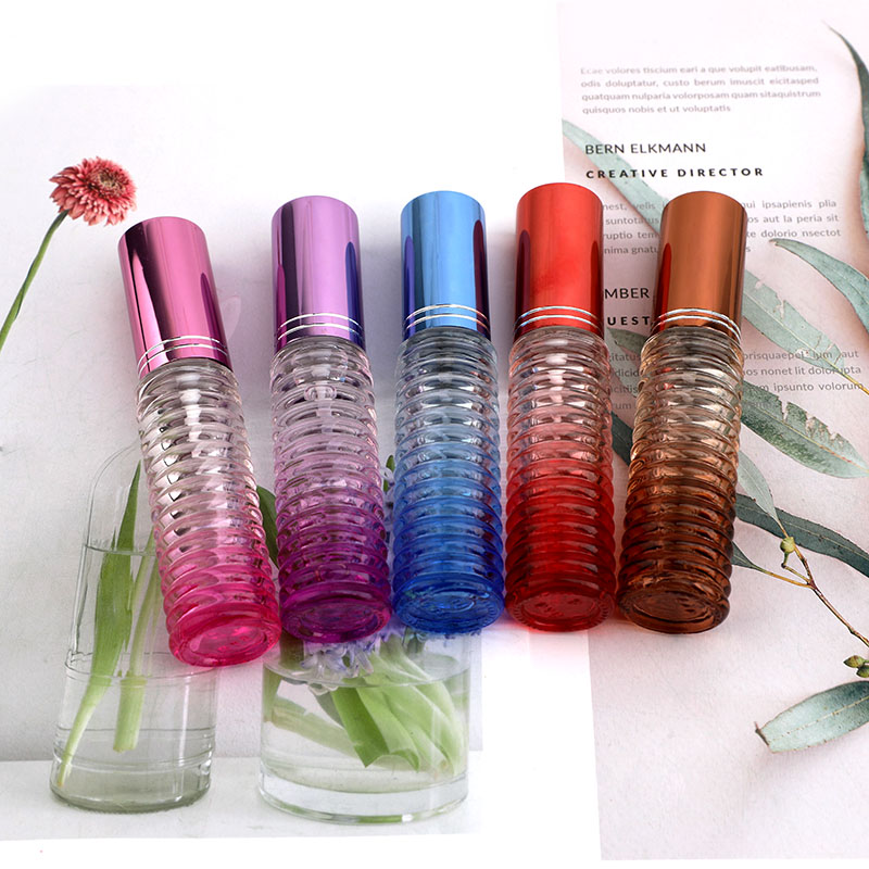 Perfume bottle press 15ml perfume bottle transparent square perfume bottle glass bottle toner fine spray empty bottle Item Picture