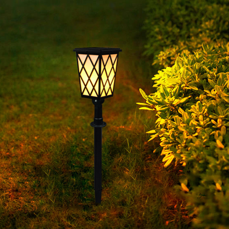 LED solar flame lamps, outdoor garden lawn lamps, courtyard landscape torch lamps, column head lamps