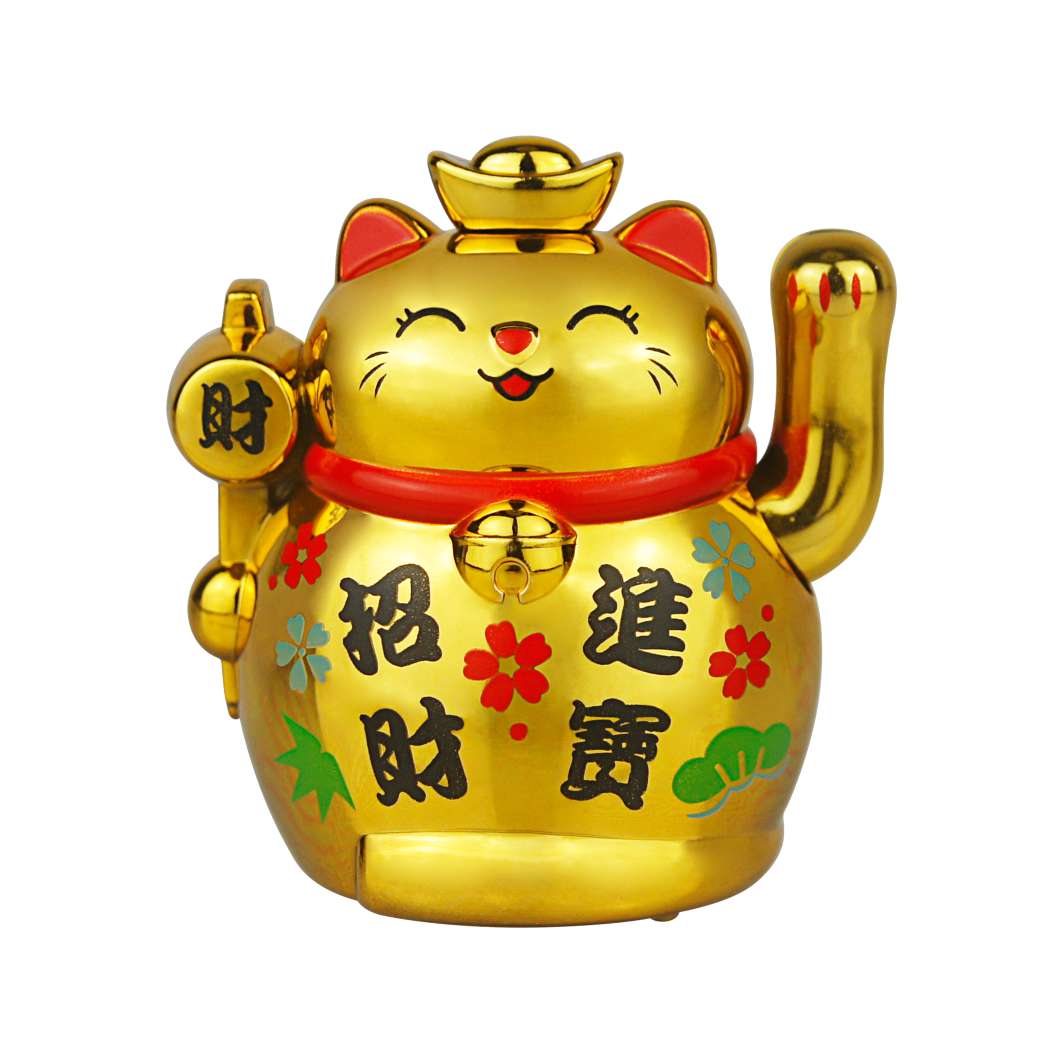 New solar-powered cat figurine from Maneki Neko detail image 3