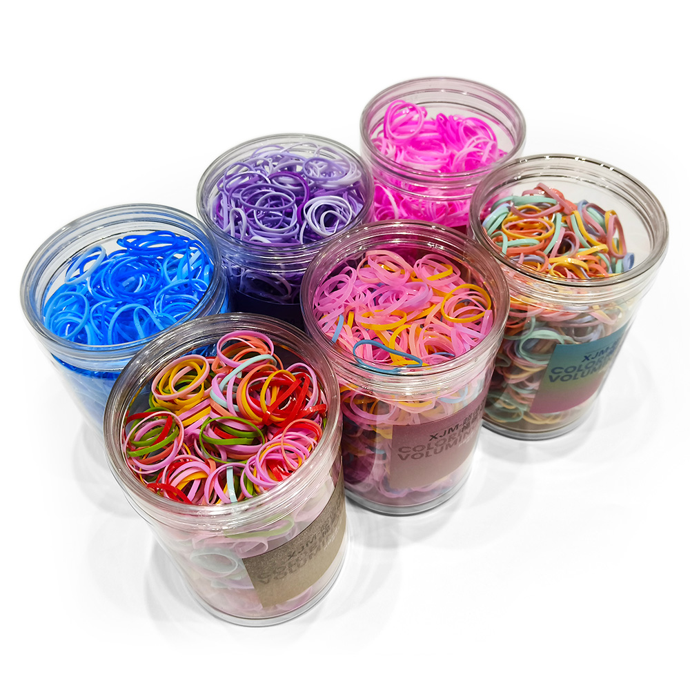Xjm Super Value Elastic Barrel Rubber Band Upgrade Thickened Disposable Rubber Band Children's Small Rubber Band Hair Accessories Application Scenario