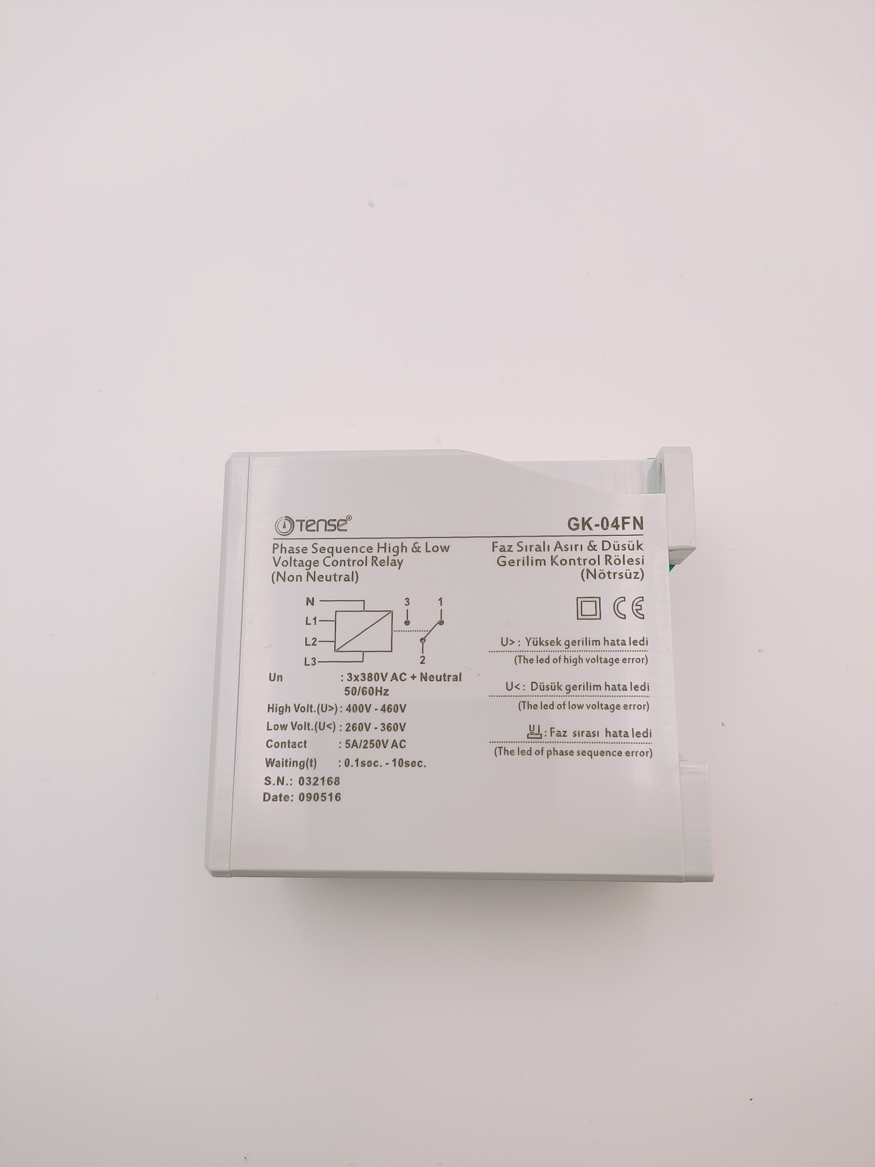 TENSE phase sequence high-voltage control relay GK-04FN details Picture