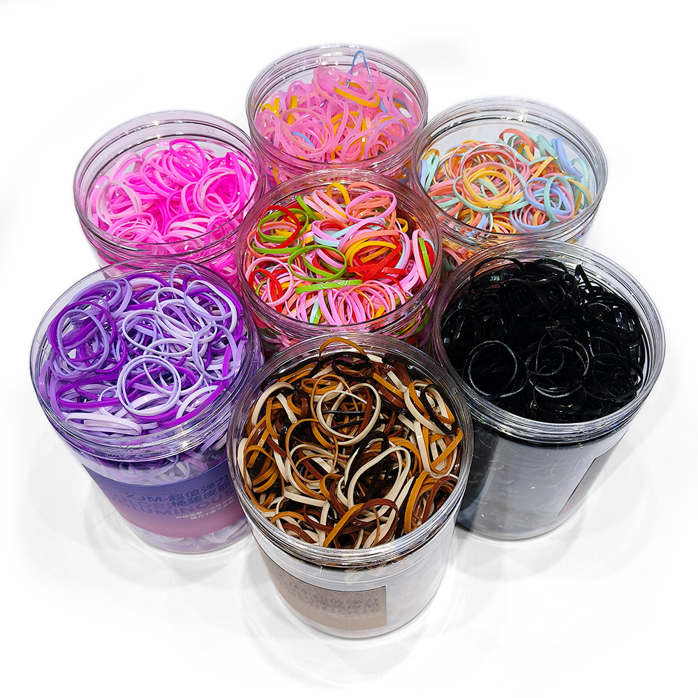 Xjm Super Value Elastic Barrel Rubber Band Upgrade Thickened Disposable Rubber Band Children's Small Rubber Band Hair Accessories Item Picture
