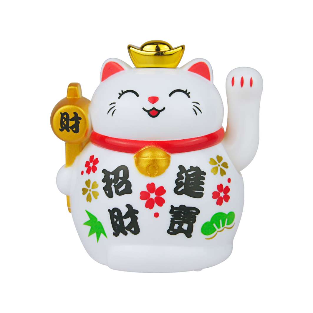 New solar-powered cat figurine from Maneki Neko detail image 2