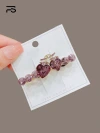 A hit with a girlish heart! Purple crystal heart-shaped spring clip, shining with your sweetness. Limited-time purchase, you'll regret it if you don't buy! Application Scenario