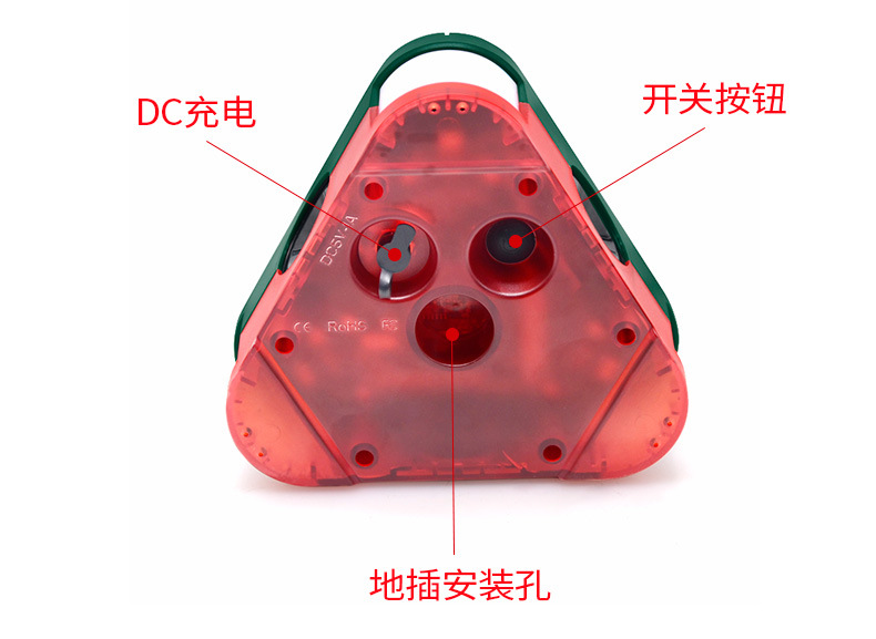 太阳能报警器人体红外感应灯太阳能遥控报警灯防盗动物驱赶警示器详情13