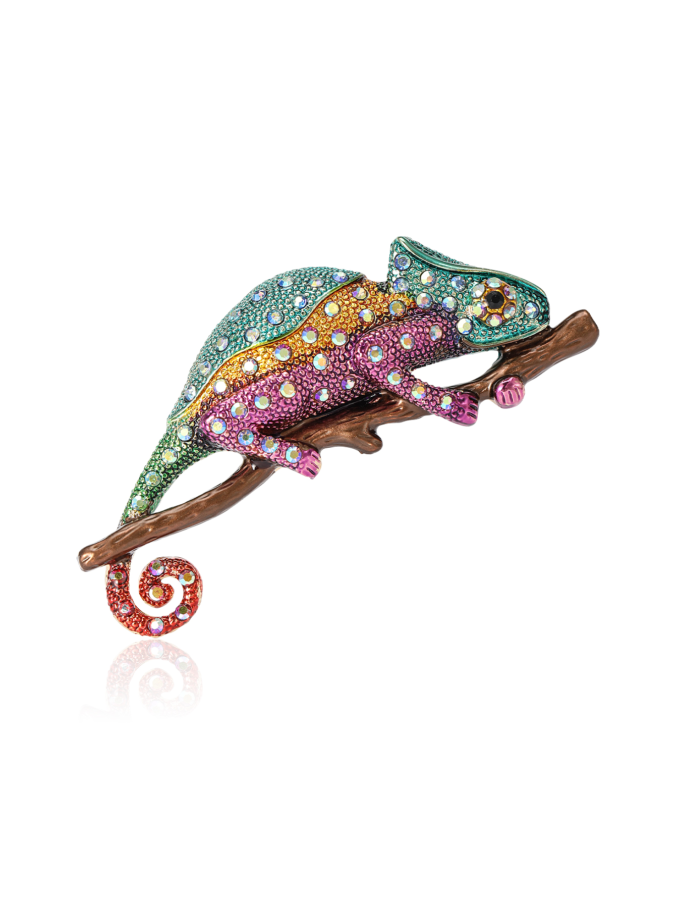 Ziyang Accessories 2023 New Chinese-style water diamond Lizard brooch, high-end women's personalized and fashionable brooch, elegant brooch, coat cardigan with accessories factory direct sales Item Picture