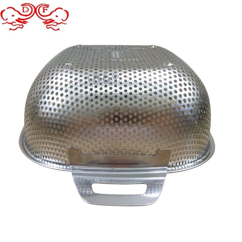 不锈钢洗米筛/密孔篮子/带耳淘米盆/家用四方沥水果篮/漏盆/DF TRADINGHOUSE产品图