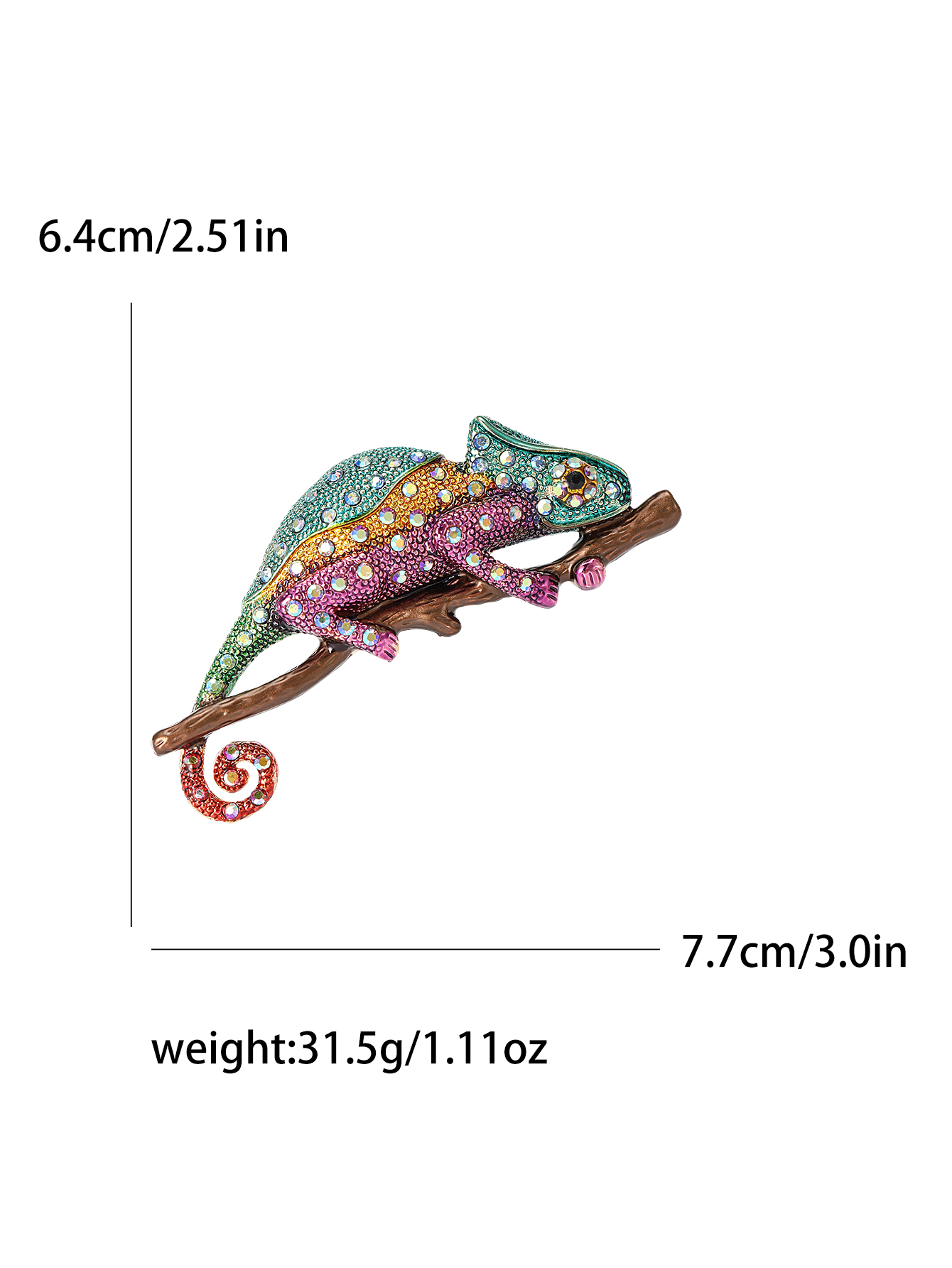 Ziyang Accessories 2023 New Chinese-style water diamond Lizard brooch, high-end women's personalized and fashionable brooch, elegant brooch, coat cardigan with accessories factory direct sales Application Scenario