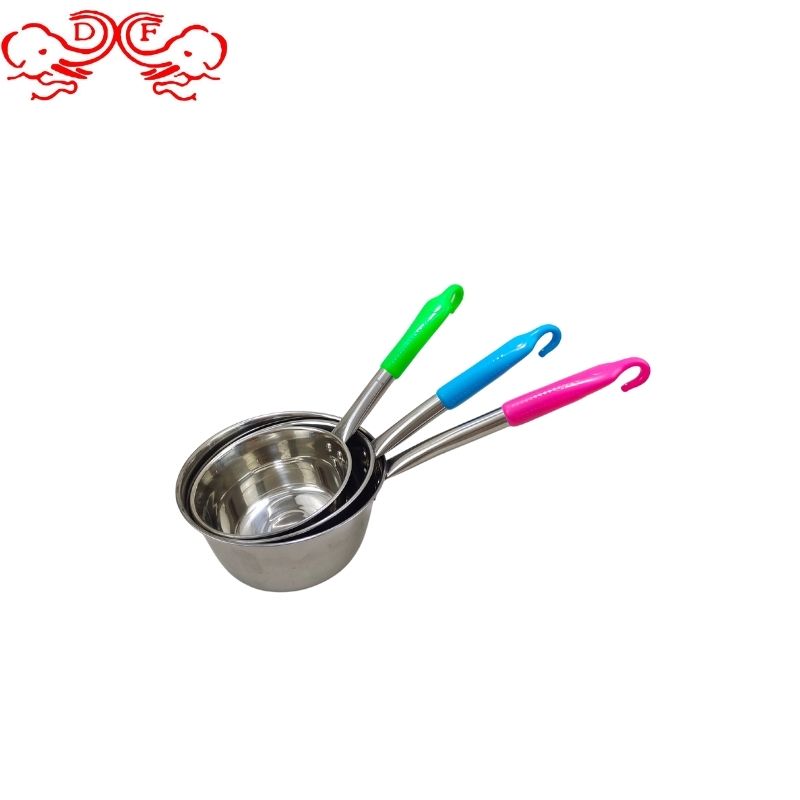 DF68382 stainless steel water spoon thickened, precisely welded, non-magnetic water spoon, kitchen water spoon, soup spoon, porridge spoon, extended ladle, DF TRADINGHOUSE details Picture