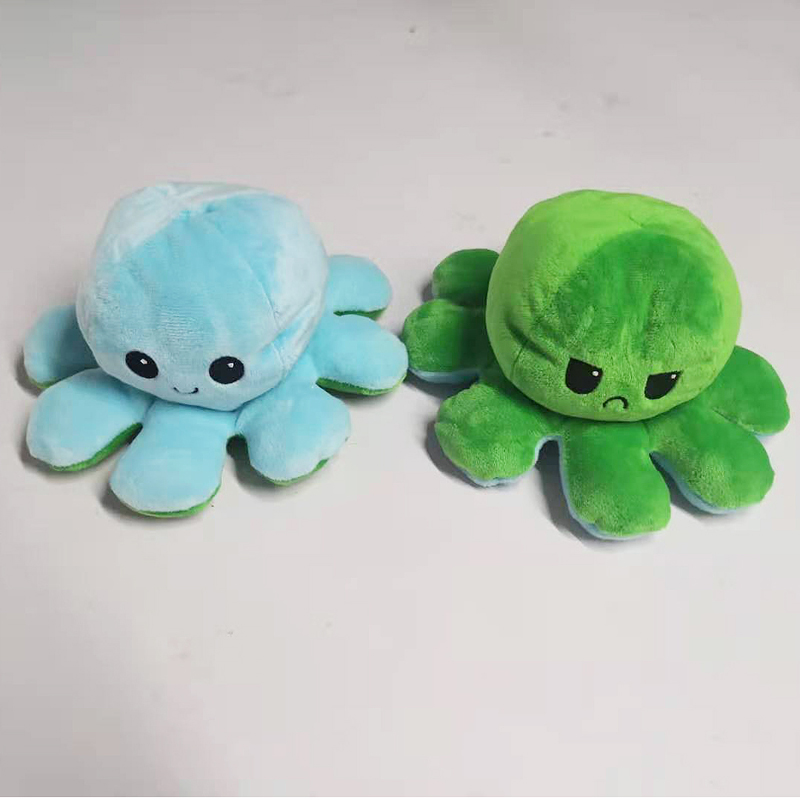 Plush animal toys, solid-color flipped octopuses and octopuses ranging from 20 to 50 centimeters in stock pic 9
