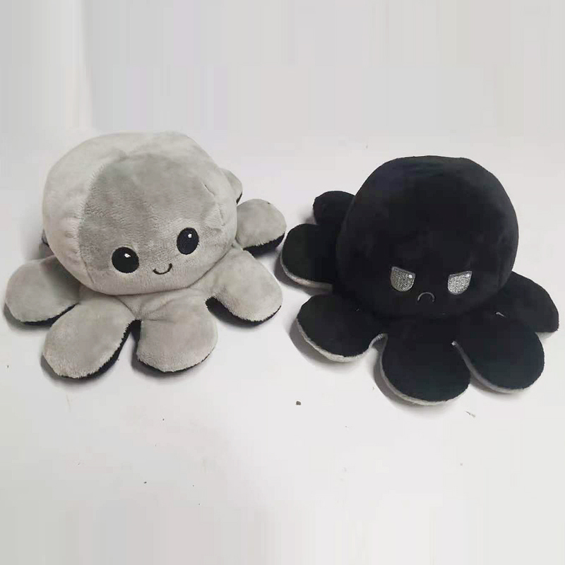Plush animal toys, solid-color flipped octopuses and octopuses ranging from 20 to 50 centimeters in stock pic 5