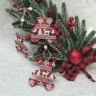 6个装布艺挂件圣诞树装饰