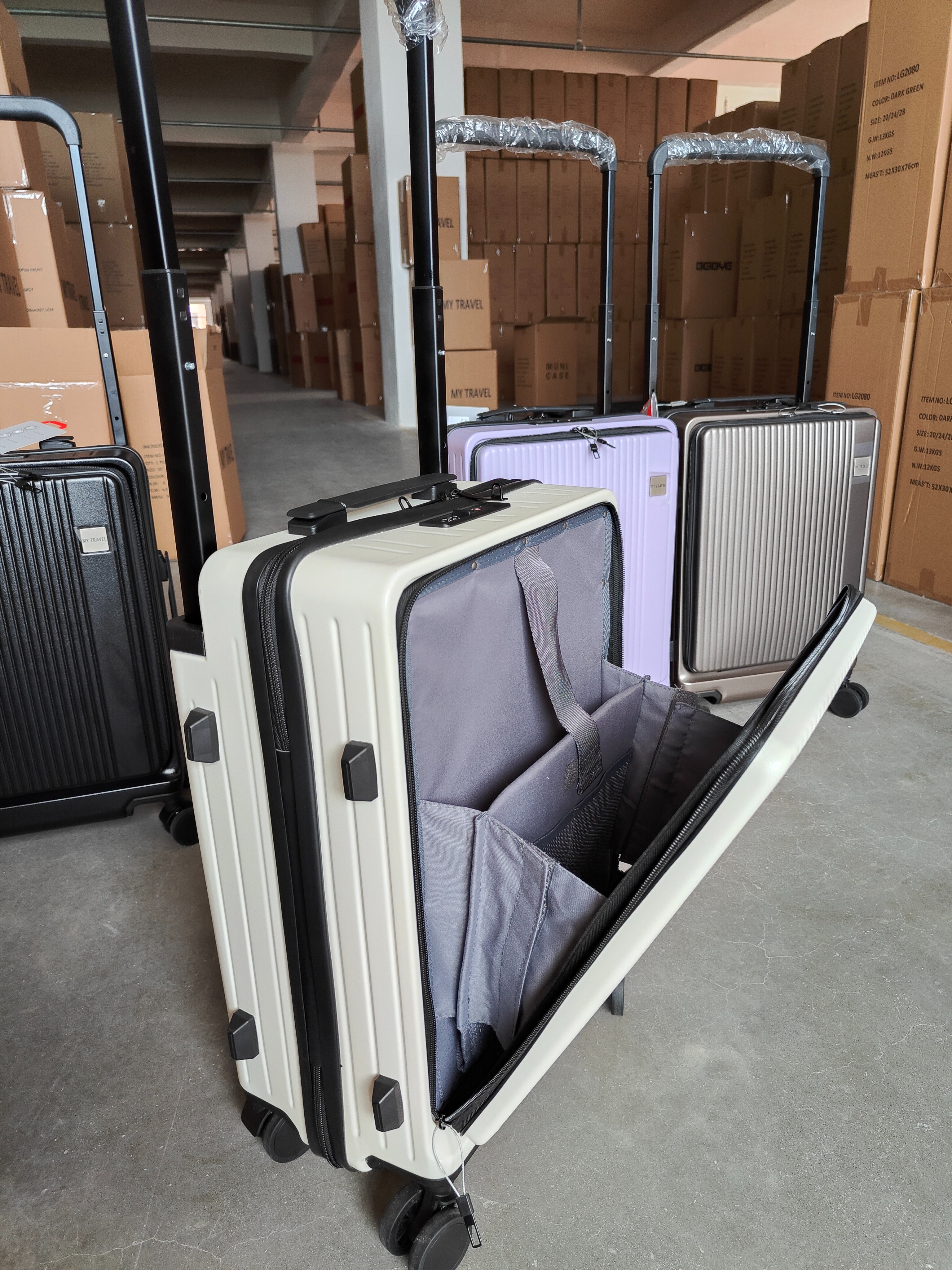 Luggage, Luggage Code Box Suitcase Pc Material Open Cover Computer Bag Zipper Rod Box Application Scenario
