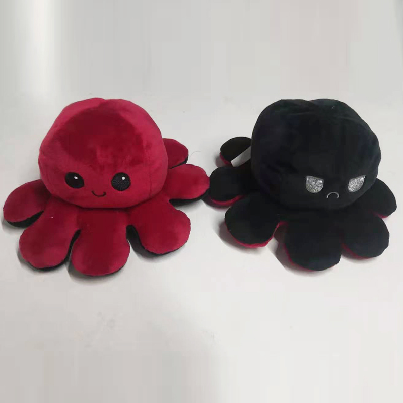 Plush animal toys, solid-color flipped octopuses and octopuses ranging from 20 to 50 centimeters in stock Specification image