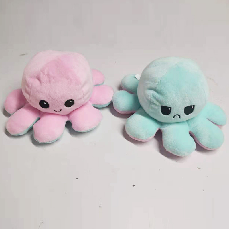 Plush animal toys, solid-color flipped octopuses and octopuses ranging from 20 to 50 centimeters in stock pic 7