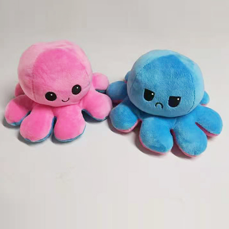 Plush animal toys, solid-color flipped octopuses and octopuses ranging from 20 to 50 centimeters in stock pic 3