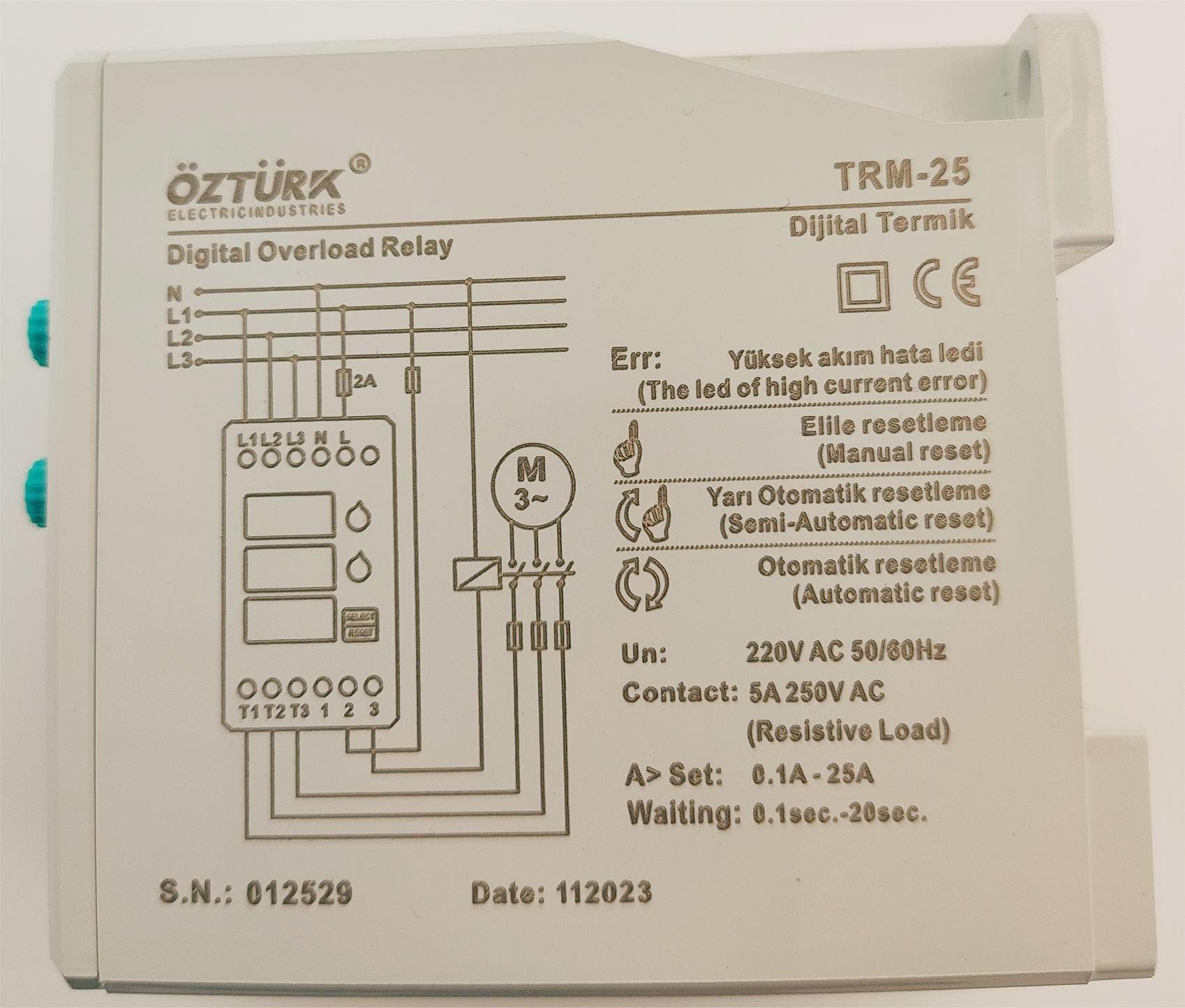 OZTURK数字过载继电器TRM-25详情图2