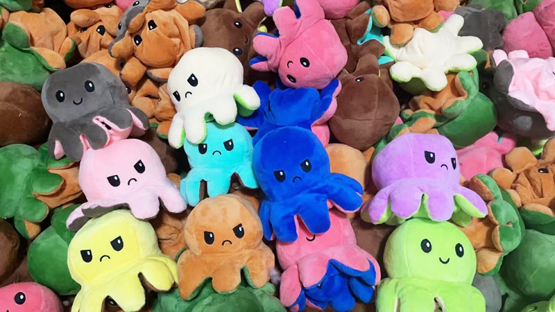 Plush animal toys, solid-color flipped octopuses and octopuses ranging from 20 to 50 centimeters in stock pic 10