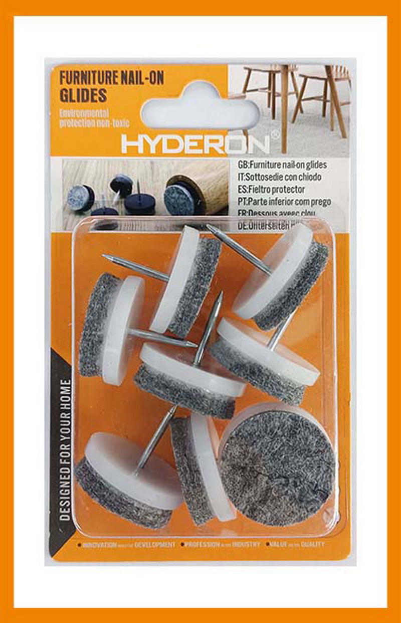 Huidelong Hardware [Factory Direct Sale] Felt Nail Pads, Injection-molded felt nail pads, gray PET pic 3
