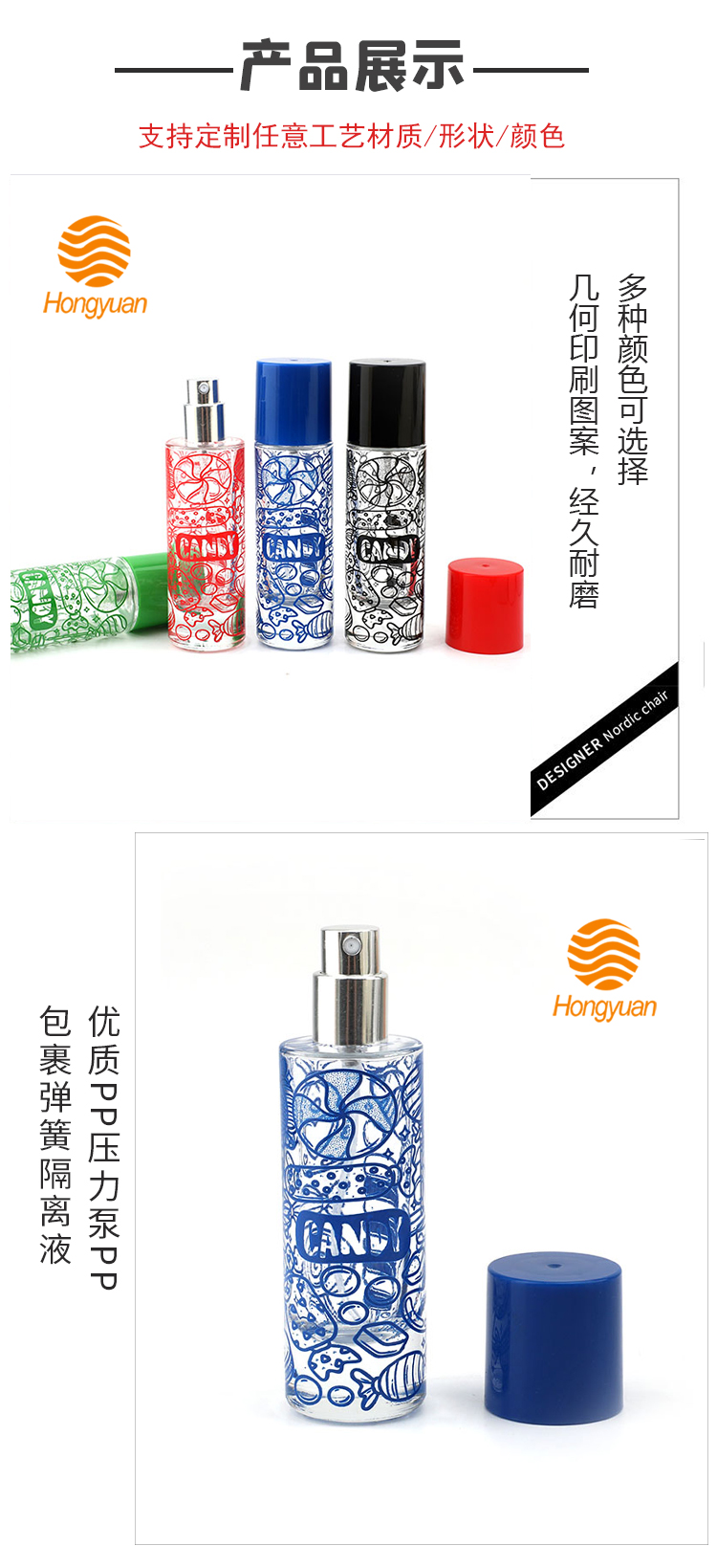 厂家30ML透明圆形玻璃香水瓶补水玻璃喷雾分装瓶螺口化妆品喷雾瓶详情4