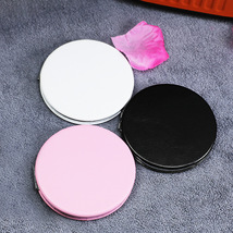 pu纯色皮革小镜子圆形方形化妆镜广告礼品赠品镜子