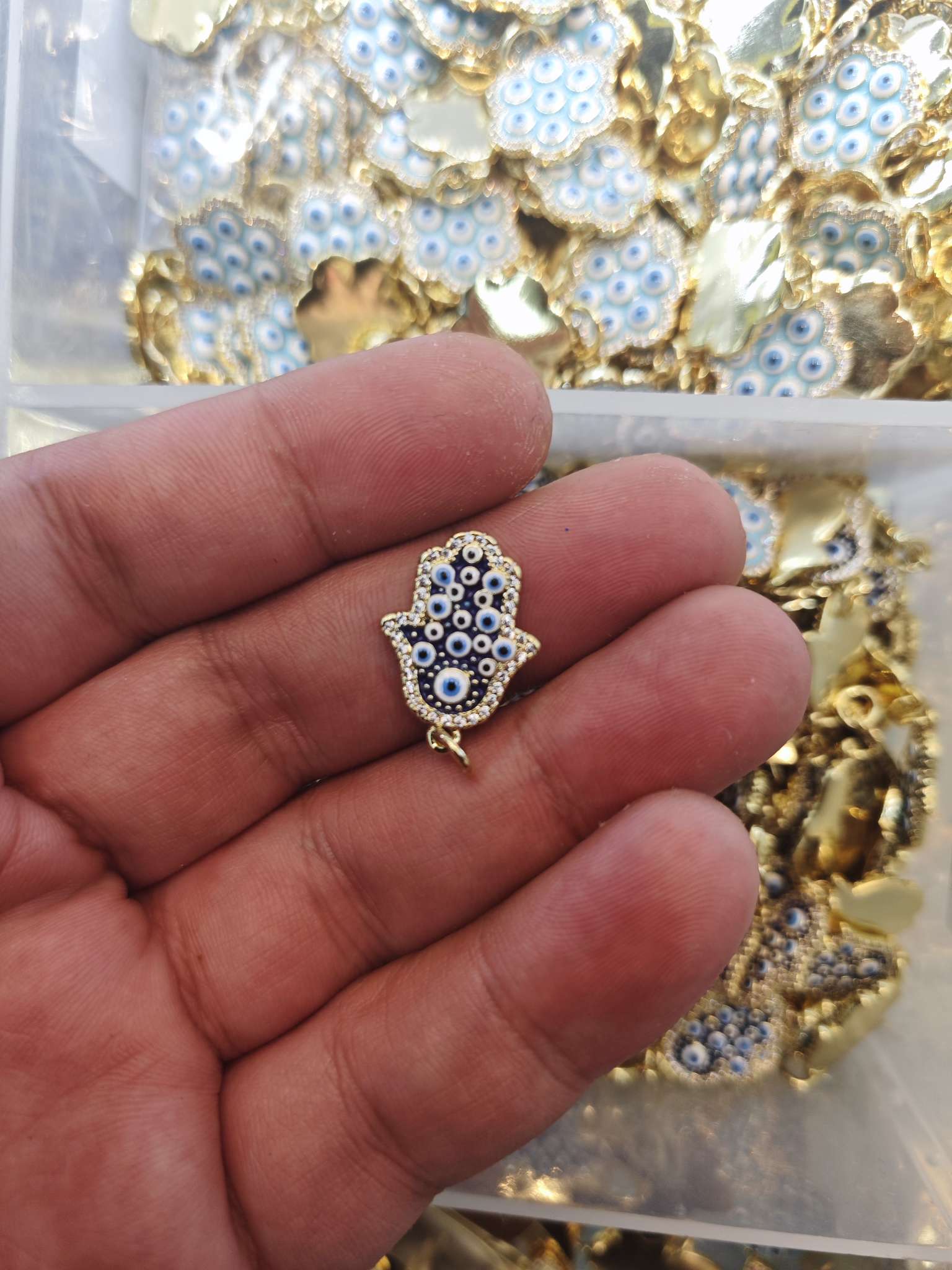 铜微镶滴油电镀真金吊坠12