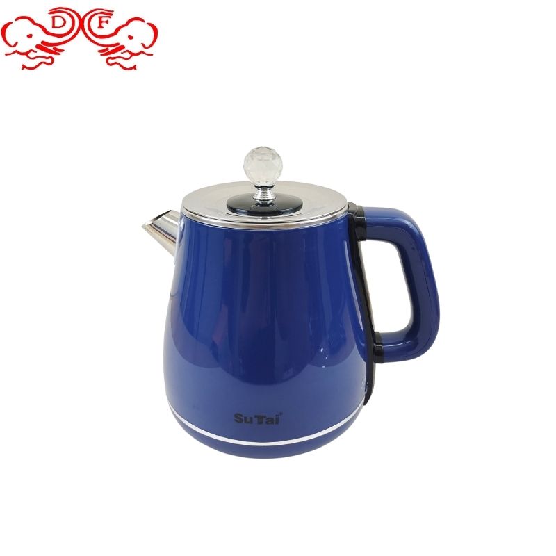 DF99465 Retro electric kettle, 1.8L double-layer anti-scald 304 stainless steel inner liner, automatic power-off kettle, DF TRADINGHOUSE details Picture