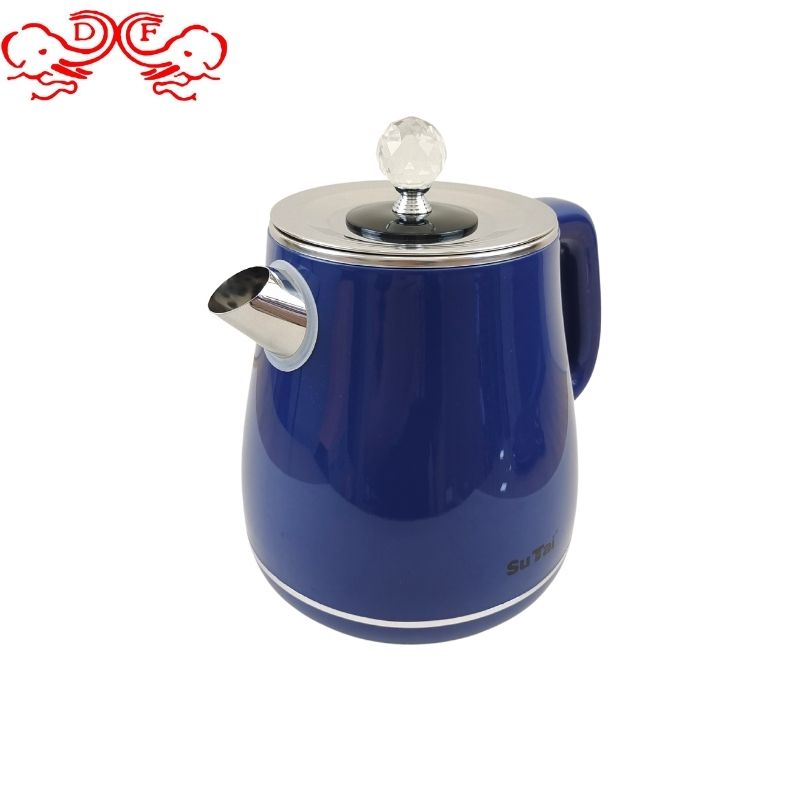 DF99465 Retro electric kettle, 1.8L double-layer anti-scald 304 stainless steel inner liner, automatic power-off kettle, DF TRADINGHOUSE Specification image