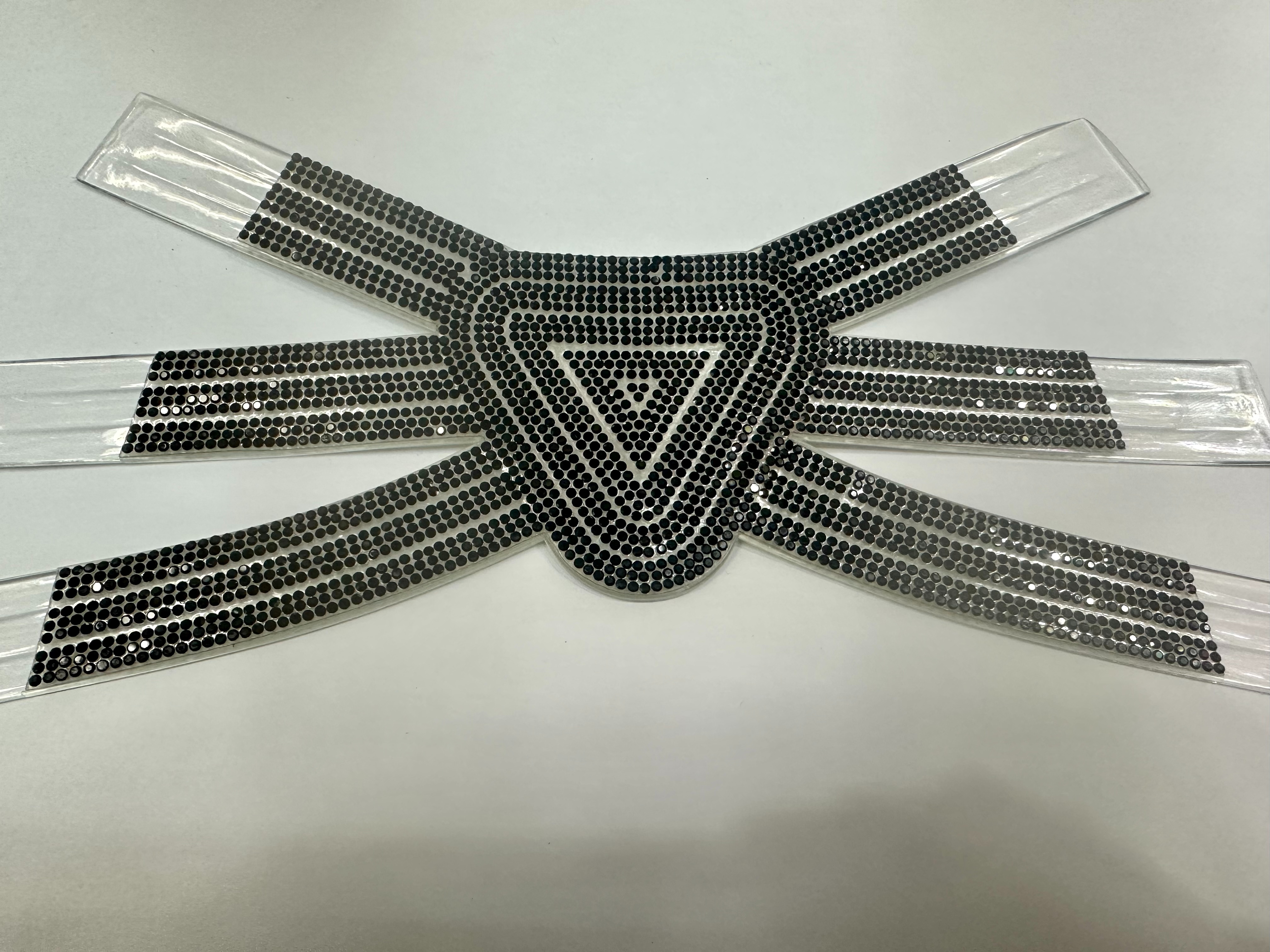 水钻鞋面半成品拖鞋烫钻鞋配件 热熔胶鞋面凉鞋鞋材