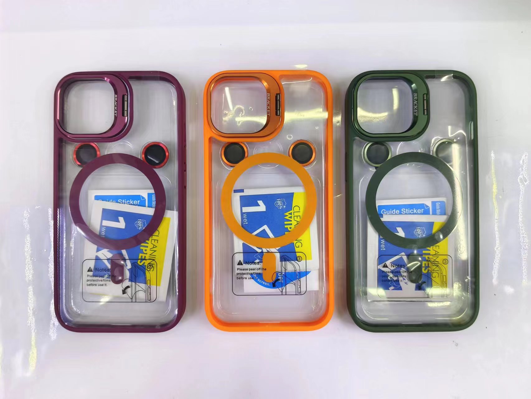 Metal lens holder two-in-one phone case