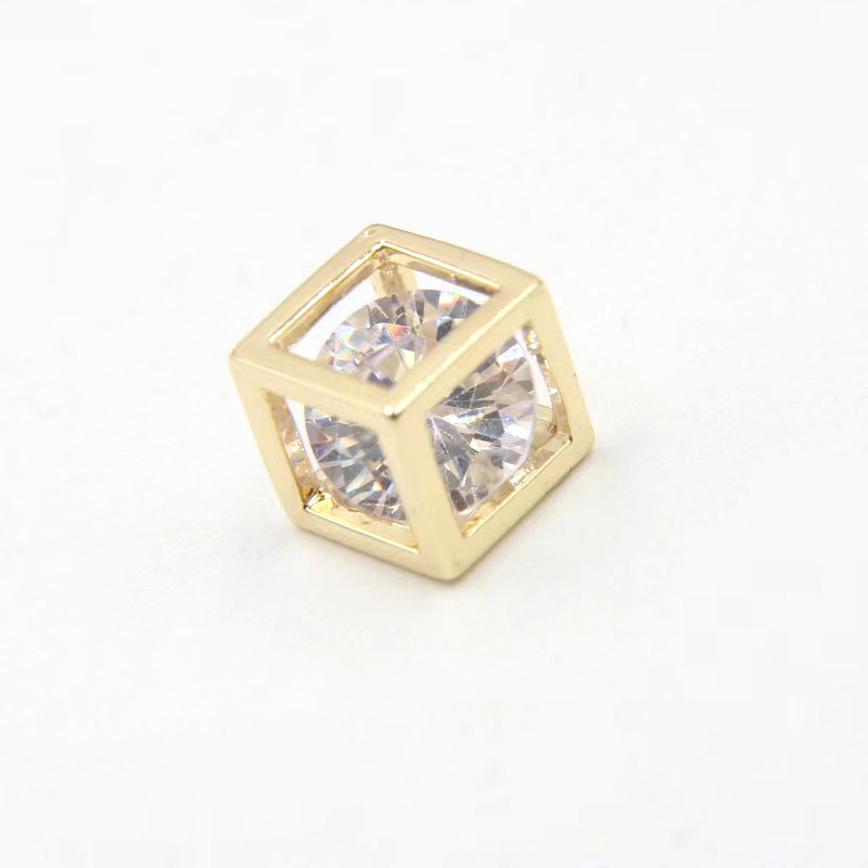 Square zircon accessory, Rubik's Cube accessory, 8mm necklace accessory pendant Specification image